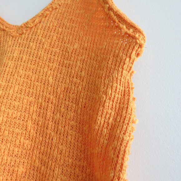 FREE PEOPLE WE THE FREE Boucle Sweater Tank Top in Mango Boho Beachy Sz XS NWT - Picture 8 of 13